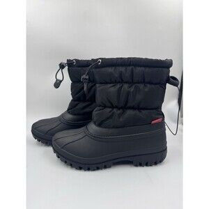 Chooka Women’s Black Nylon Puffer Insulated Waterproof Snow Boots Size 7 New